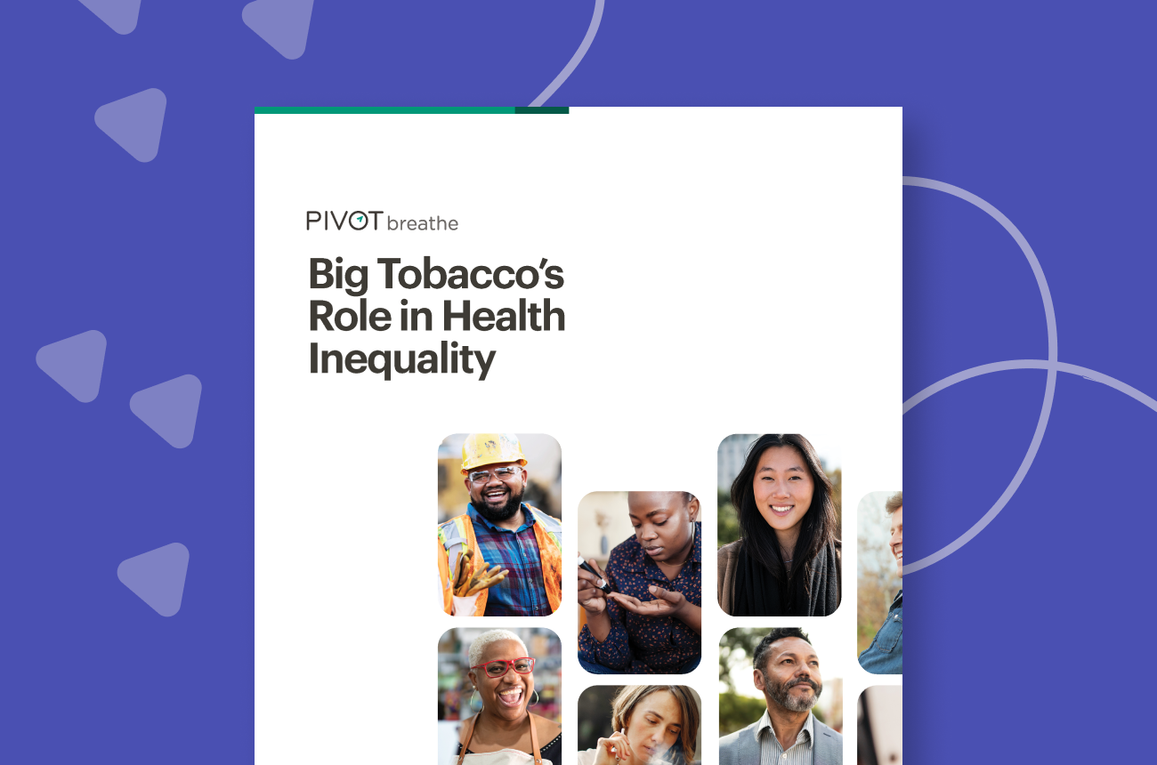 cover of big tobacco report on blue background
